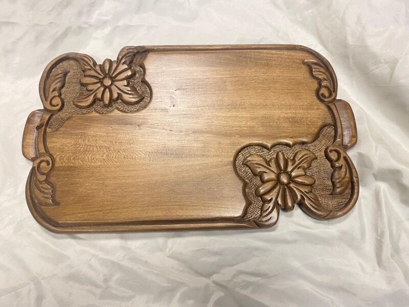 El Yapımı Ahşap Sunum Tepsisi - 1